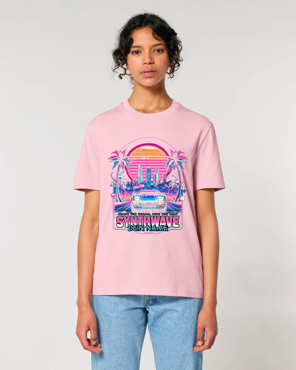 Dein Name • Synthwave • Retro • 80s • Cyberpunk • Unisex Premium T-Shirt XS-5XL aus Bio-Baumwolle für Damen & Herren • Exklusivdesign • personalisiert