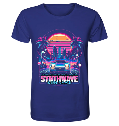 Dein Name • Synthwave • Retro • 80s • Cyberpunk • Unisex Premium T-Shirt XS-5XL aus Bio-Baumwolle für Damen & Herren • Exklusivdesign • personalisiert