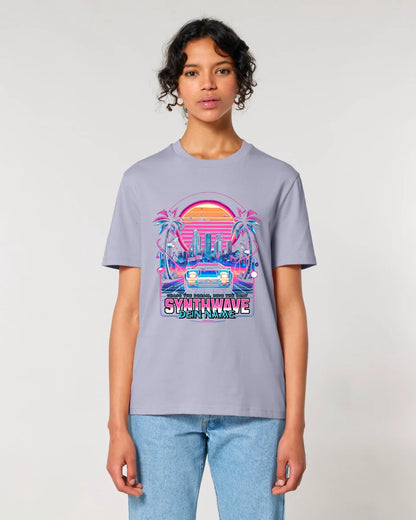 Dein Name • Synthwave • Retro • 80s • Cyberpunk • Unisex Premium T-Shirt XS-5XL aus Bio-Baumwolle für Damen & Herren • Exklusivdesign • personalisiert