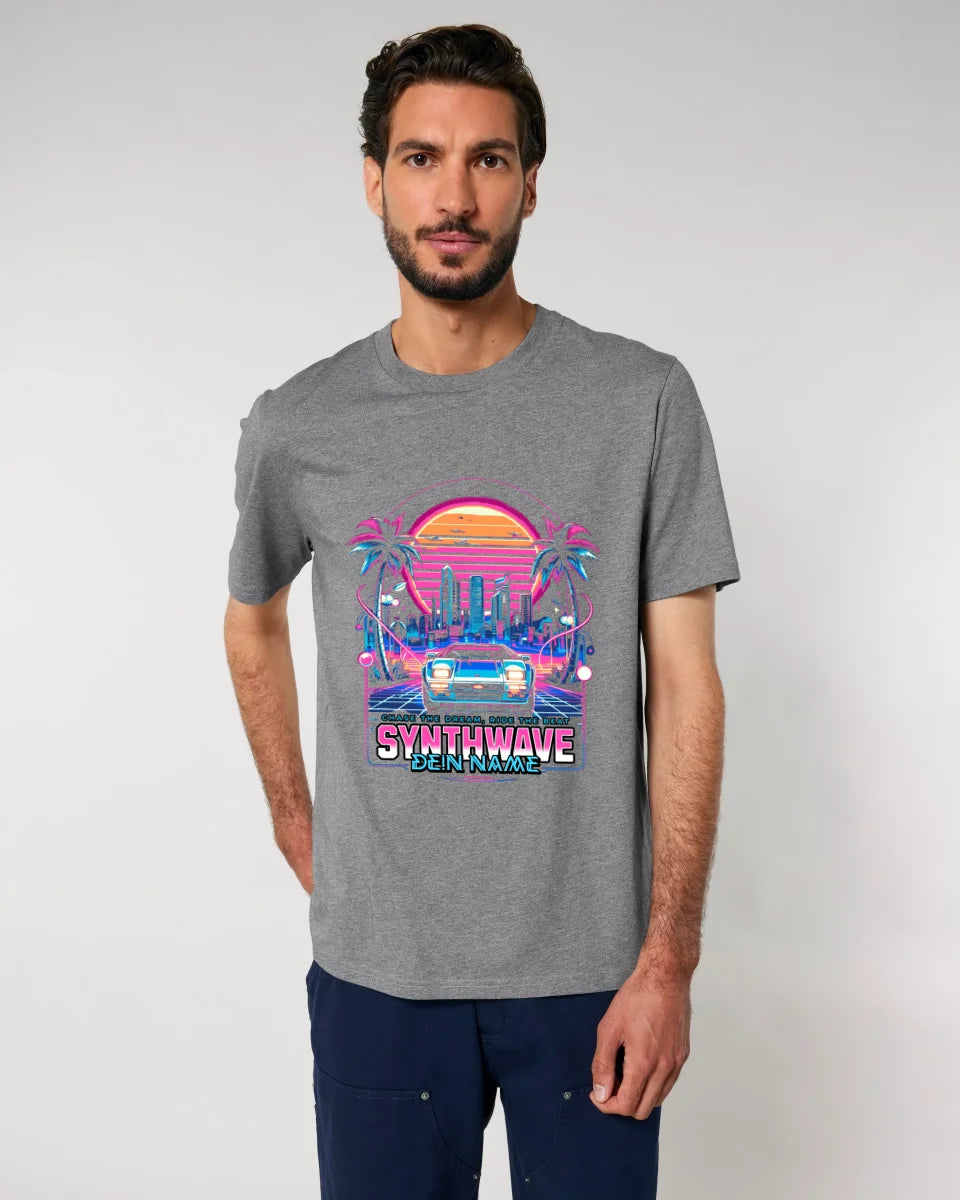 Dein Name • Synthwave • Retro • 80s • Cyberpunk • Unisex Premium T-Shirt XS-5XL aus Bio-Baumwolle für Damen & Herren • Exklusivdesign • personalisiert