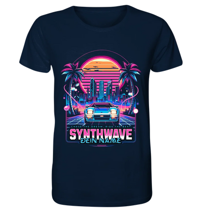 Dein Name • Synthwave • Retro • 80s • Cyberpunk • Unisex Premium T-Shirt XS-5XL aus Bio-Baumwolle für Damen & Herren • Exklusivdesign • personalisiert