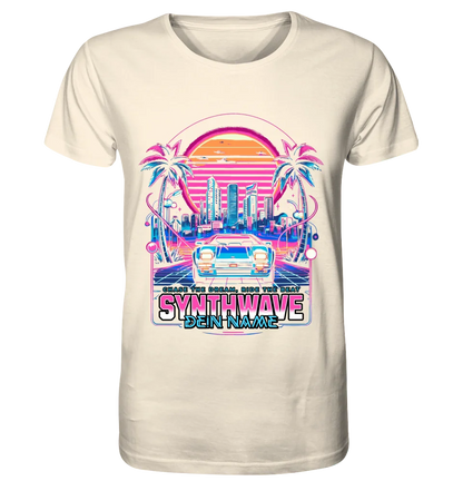 Dein Name • Synthwave • Retro • 80s • Cyberpunk • Unisex Premium T-Shirt XS-5XL aus Bio-Baumwolle für Damen & Herren • Exklusivdesign • personalisiert