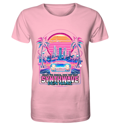 Dein Name • Synthwave • Retro • 80s • Cyberpunk • Unisex Premium T-Shirt XS-5XL aus Bio-Baumwolle für Damen & Herren • Exklusivdesign • personalisiert