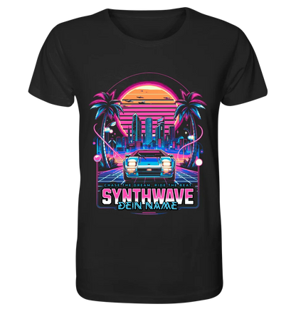 Dein Name • Synthwave • Retro • 80s • Cyberpunk • Unisex Premium T-Shirt XS-5XL aus Bio-Baumwolle für Damen & Herren • Exklusivdesign • personalisiert