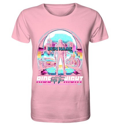 Your name • Ride into the night • Retro • 80s • Cyberpunk • Unisex Premium T-Shirt XS-5XL made of organic cotton for women &amp; men • Exclusive design • personalized