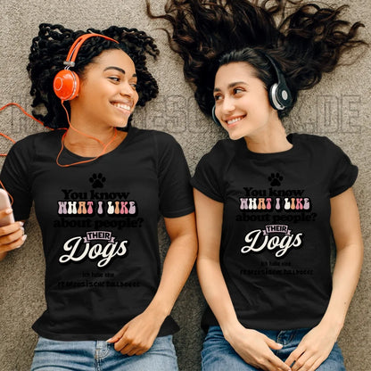 Their Dogs • Hund • Passe den Text an • Ladies Premium T-Shirt XS-2XL aus Bio-Baumwolle für Damen • Exklusivdesign • personalisiert