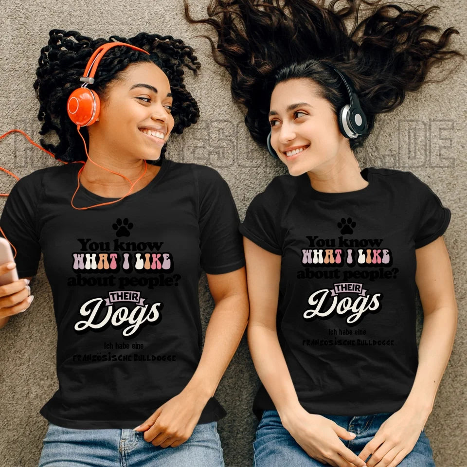 Their Dogs • Hund • Passe den Text an • Ladies Premium T-Shirt XS-2XL aus Bio-Baumwolle für Damen • Exklusivdesign • personalisiert