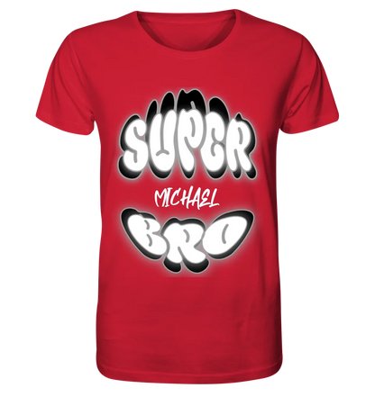 SUPER BRO + Name • personalized text • Unisex Premium T-Shirt XS-5XL made of organic cotton for women &amp; men • Exclusive design • personalized