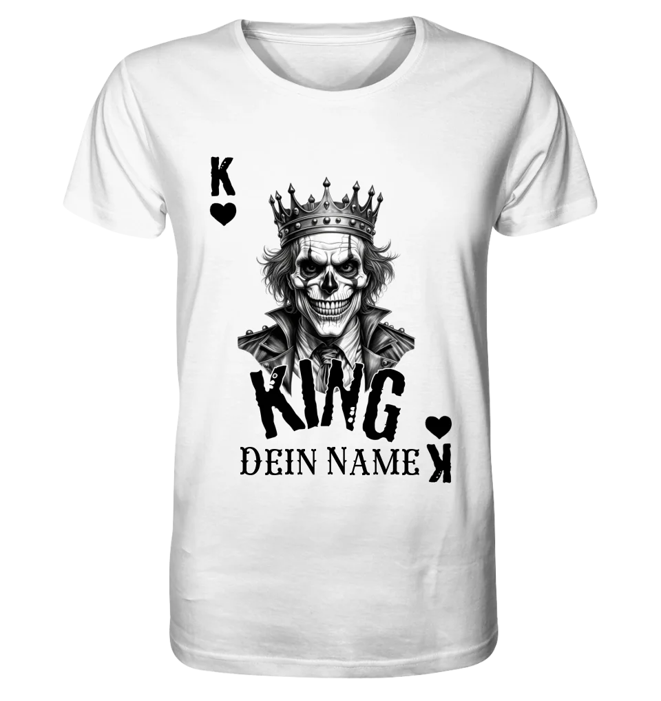 Poker King + dein Name • Unisex Premium T-Shirt XS-5XL aus Bio-Baumwolle für Damen & Herren • Exklusivdesign • personalisiert