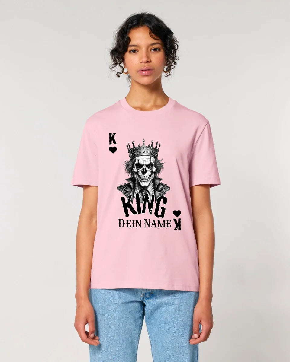 Poker King + dein Name • Unisex Premium T-Shirt XS-5XL aus Bio-Baumwolle für Damen & Herren • Exklusivdesign • personalisiert