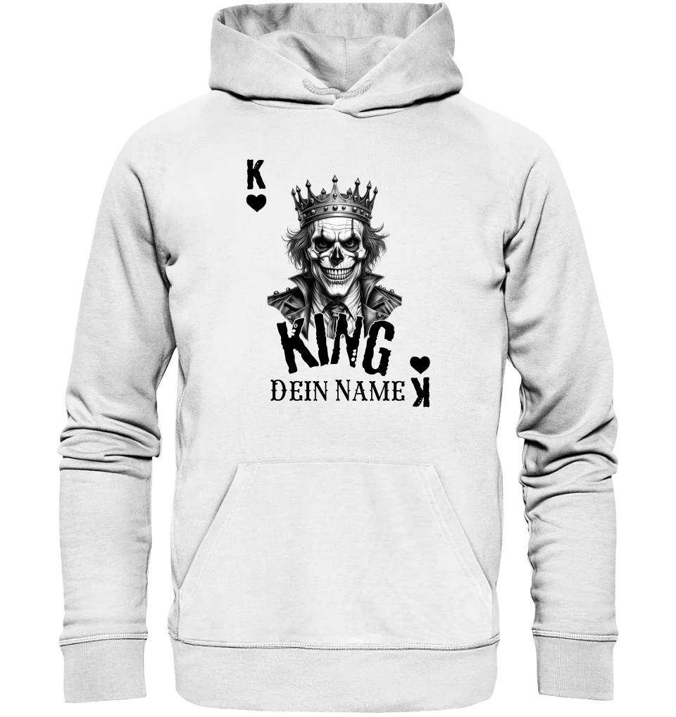 Poker King + dein Name • Unisex Premium Hoodie XS-5XL aus Bio-Baumwolle für Damen & Herren • Exklusivdesign • personalisiert