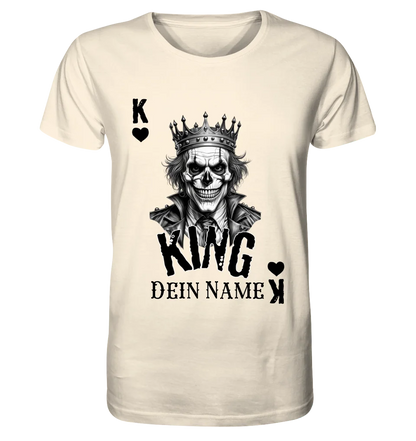 Poker King + dein Name • Unisex Premium T-Shirt XS-5XL aus Bio-Baumwolle für Damen & Herren • Exklusivdesign • personalisiert