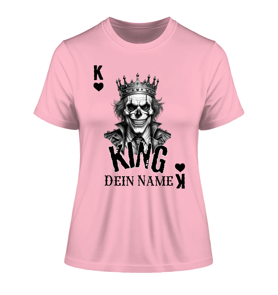 Poker King + dein Name • Ladies Premium T-Shirt XS-2XL aus Bio-Baumwolle für Damen • Exklusivdesign • personalisiert