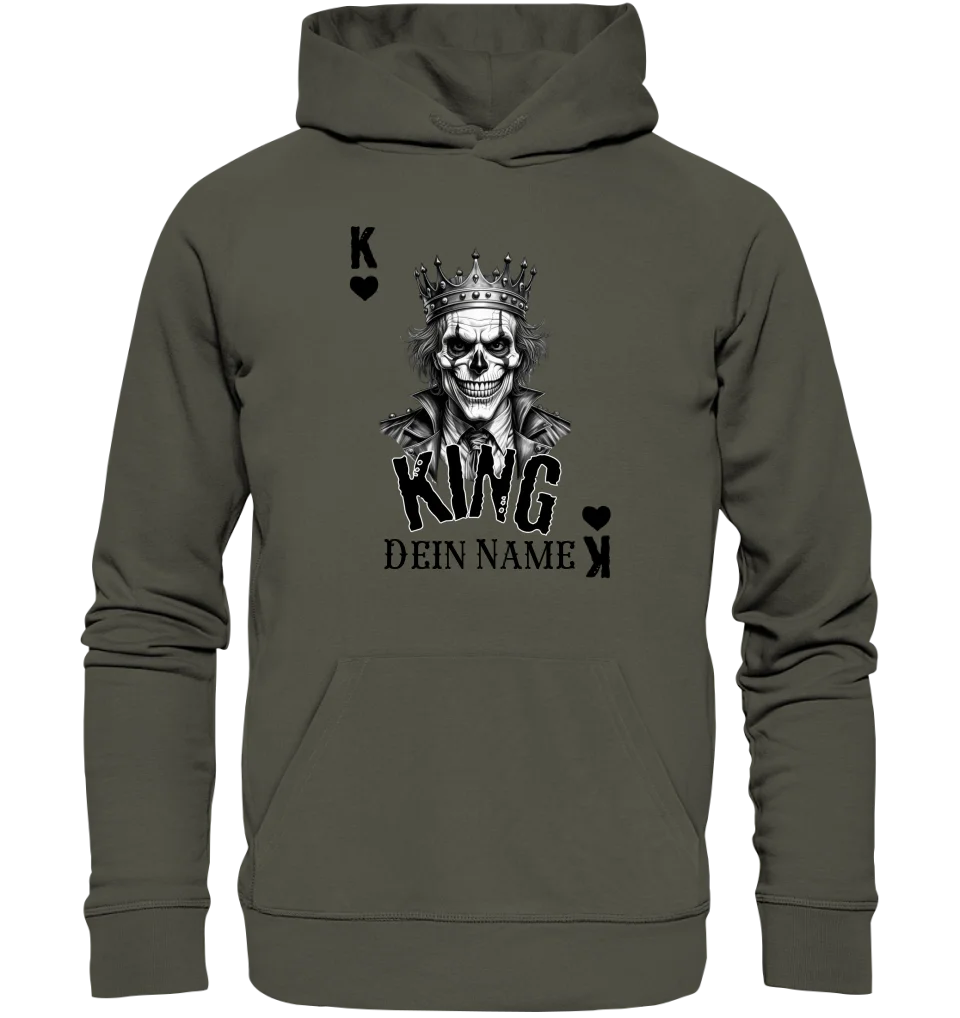 Poker King + dein Name • Unisex Premium Hoodie XS-5XL aus Bio-Baumwolle für Damen & Herren • Exklusivdesign • personalisiert