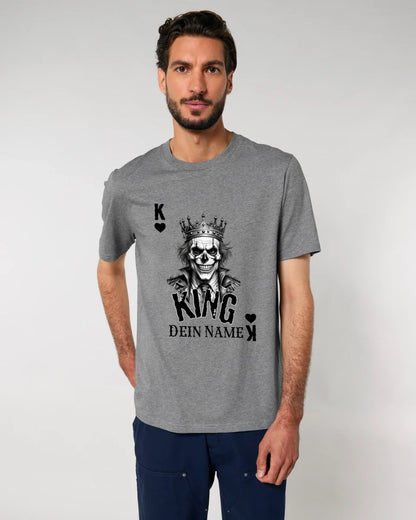 Poker King + dein Name • Unisex Premium T-Shirt XS-5XL aus Bio-Baumwolle für Damen & Herren • Exklusivdesign • personalisiert