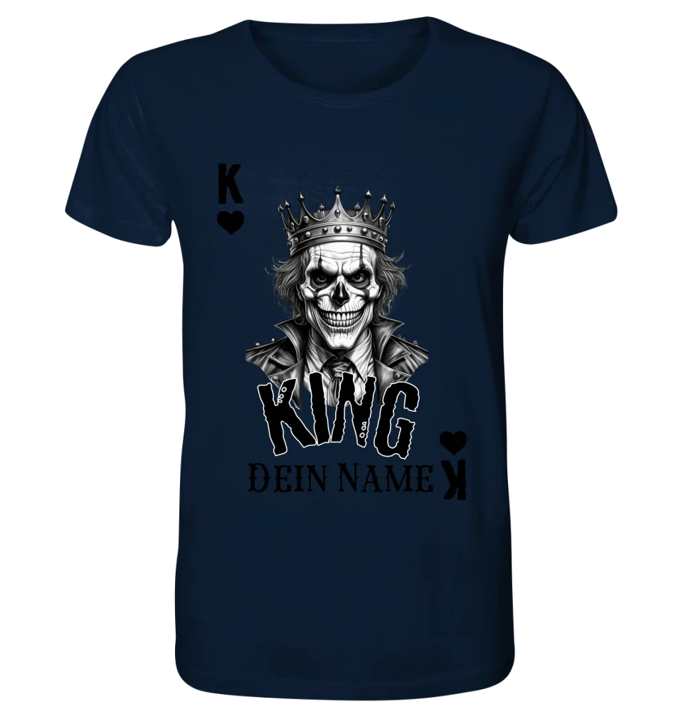 Poker King + dein Name • Unisex Premium T-Shirt XS-5XL aus Bio-Baumwolle für Damen & Herren • Exklusivdesign • personalisiert