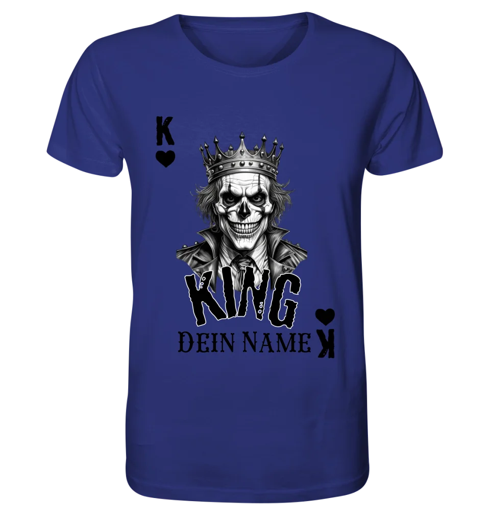 Poker King + dein Name • Unisex Premium T-Shirt XS-5XL aus Bio-Baumwolle für Damen & Herren • Exklusivdesign • personalisiert