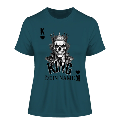 Poker King + dein Name • Ladies Premium T-Shirt XS-2XL aus Bio-Baumwolle für Damen • Exklusivdesign • personalisiert