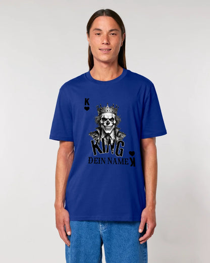 Poker King + dein Name • Unisex Premium T-Shirt XS-5XL aus Bio-Baumwolle für Damen & Herren • Exklusivdesign • personalisiert