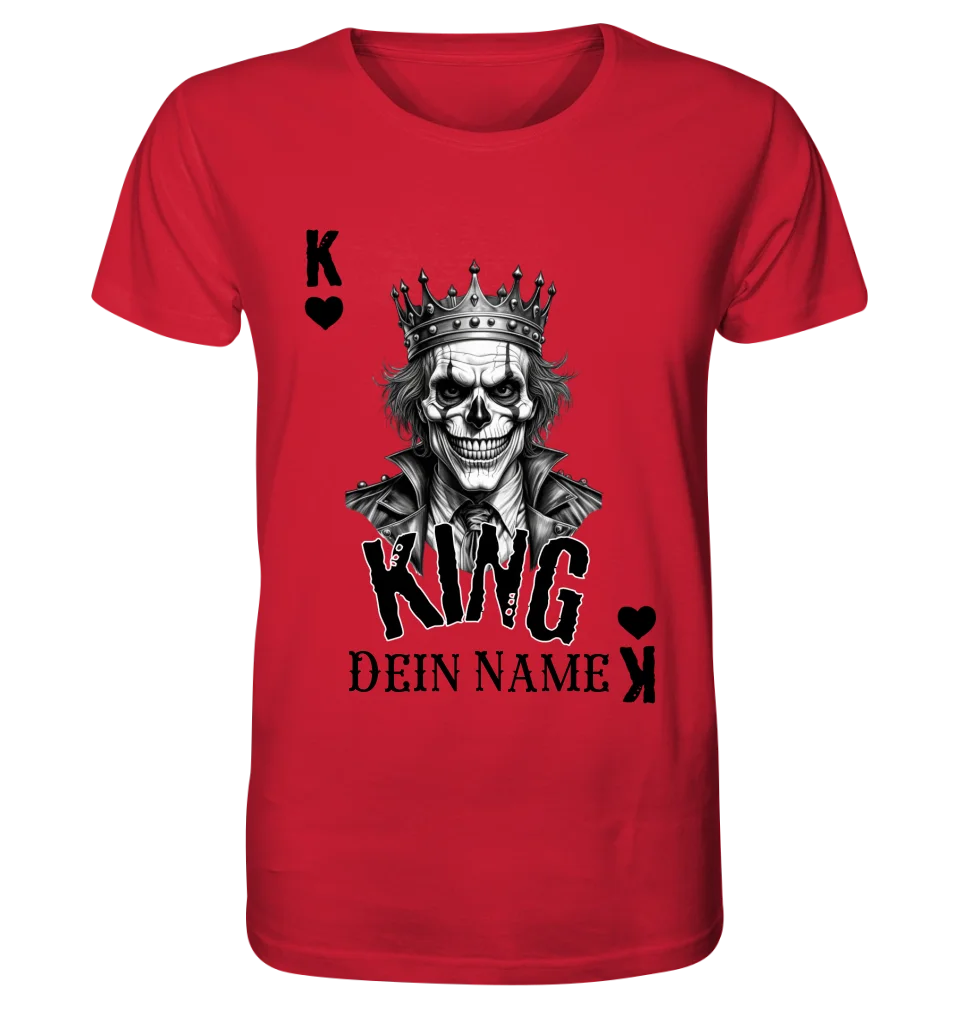 Poker King + dein Name • Unisex Premium T-Shirt XS-5XL aus Bio-Baumwolle für Damen & Herren • Exklusivdesign • personalisiert