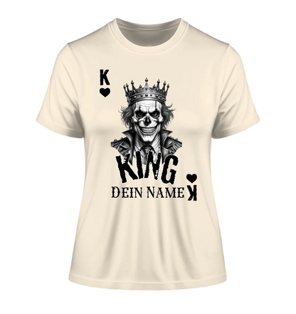 Poker King + dein Name • Ladies Premium T-Shirt XS-2XL aus Bio-Baumwolle für Damen • Exklusivdesign • personalisiert