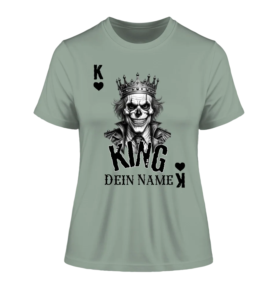 Poker King + dein Name • Ladies Premium T-Shirt XS-2XL aus Bio-Baumwolle für Damen • Exklusivdesign • personalisiert