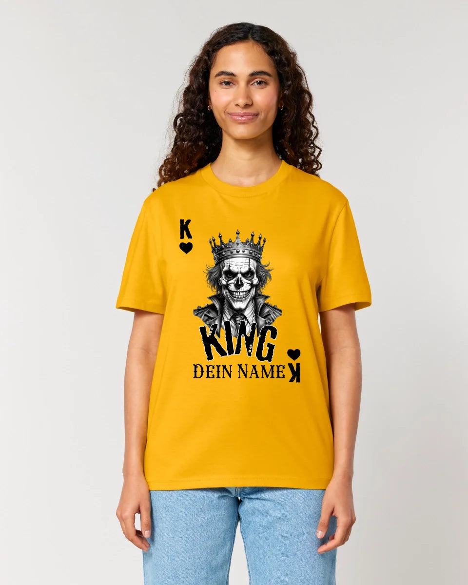 Poker King + dein Name • Unisex Premium T-Shirt XS-5XL aus Bio-Baumwolle für Damen & Herren • Exklusivdesign • personalisiert