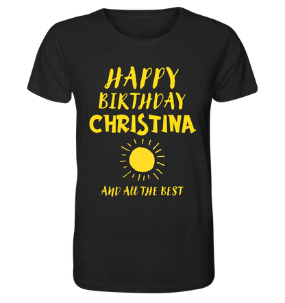 Zum Geburtstag mit deinem Wunschnamen • Birthday • Unisex Premium T-Shirt XS-5XL aus Bio-Baumwolle für Damen & Herren