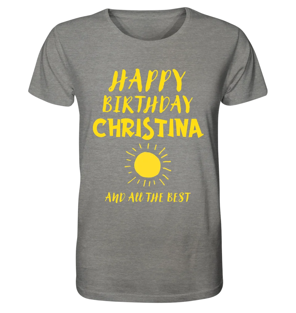 Zum Geburtstag mit deinem Wunschnamen • Birthday • Unisex Premium T-Shirt XS-5XL aus Bio-Baumwolle für Damen & Herren