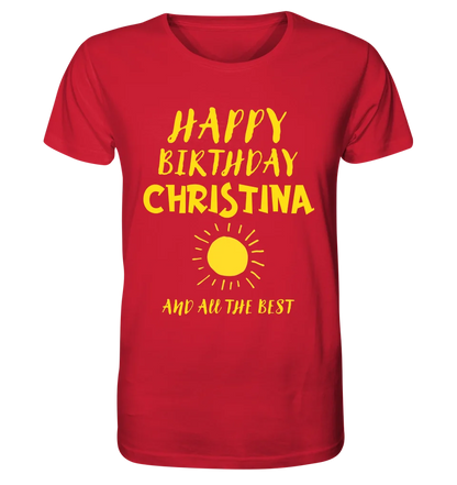 Zum Geburtstag mit deinem Wunschnamen • Birthday • Unisex Premium T-Shirt XS-5XL aus Bio-Baumwolle für Damen & Herren