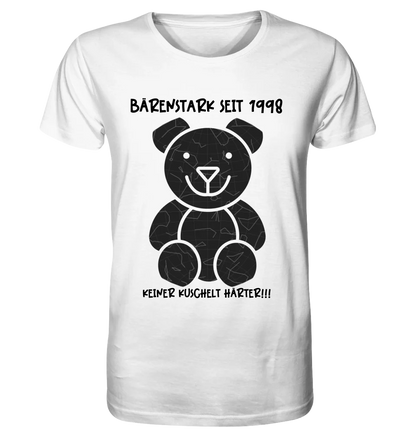 Echte Sternenkarte als Teddybär + Text • Unisex Premium T-Shirt XS-5XL aus Bio-Baumwolle für Damen & Herren • Exklusivdesign • personalisiert