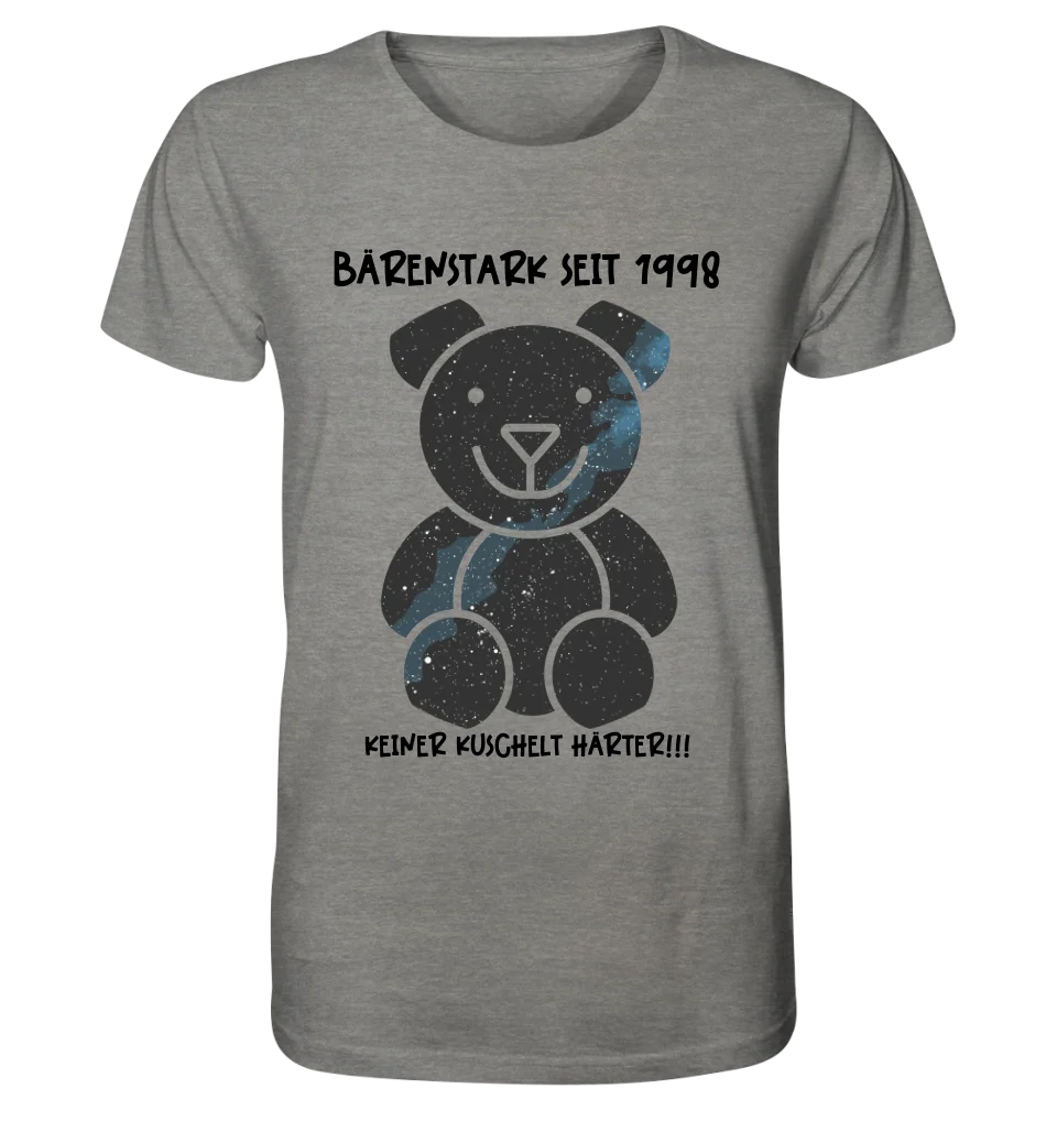 Echte Sternenkarte als Teddybär + Text • Unisex Premium T-Shirt XS-5XL aus Bio-Baumwolle für Damen & Herren • Exklusivdesign • personalisiert