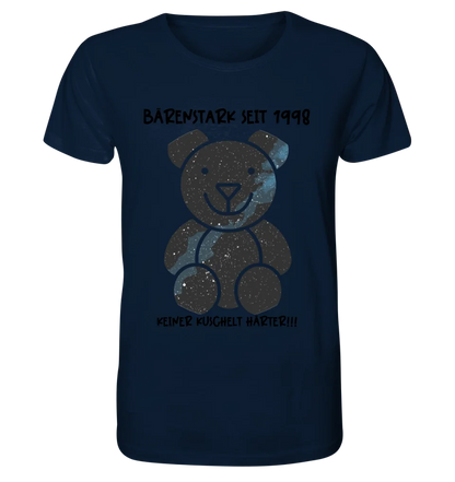 Echte Sternenkarte als Teddybär + Text • Unisex Premium T-Shirt XS-5XL aus Bio-Baumwolle für Damen & Herren • Exklusivdesign • personalisiert