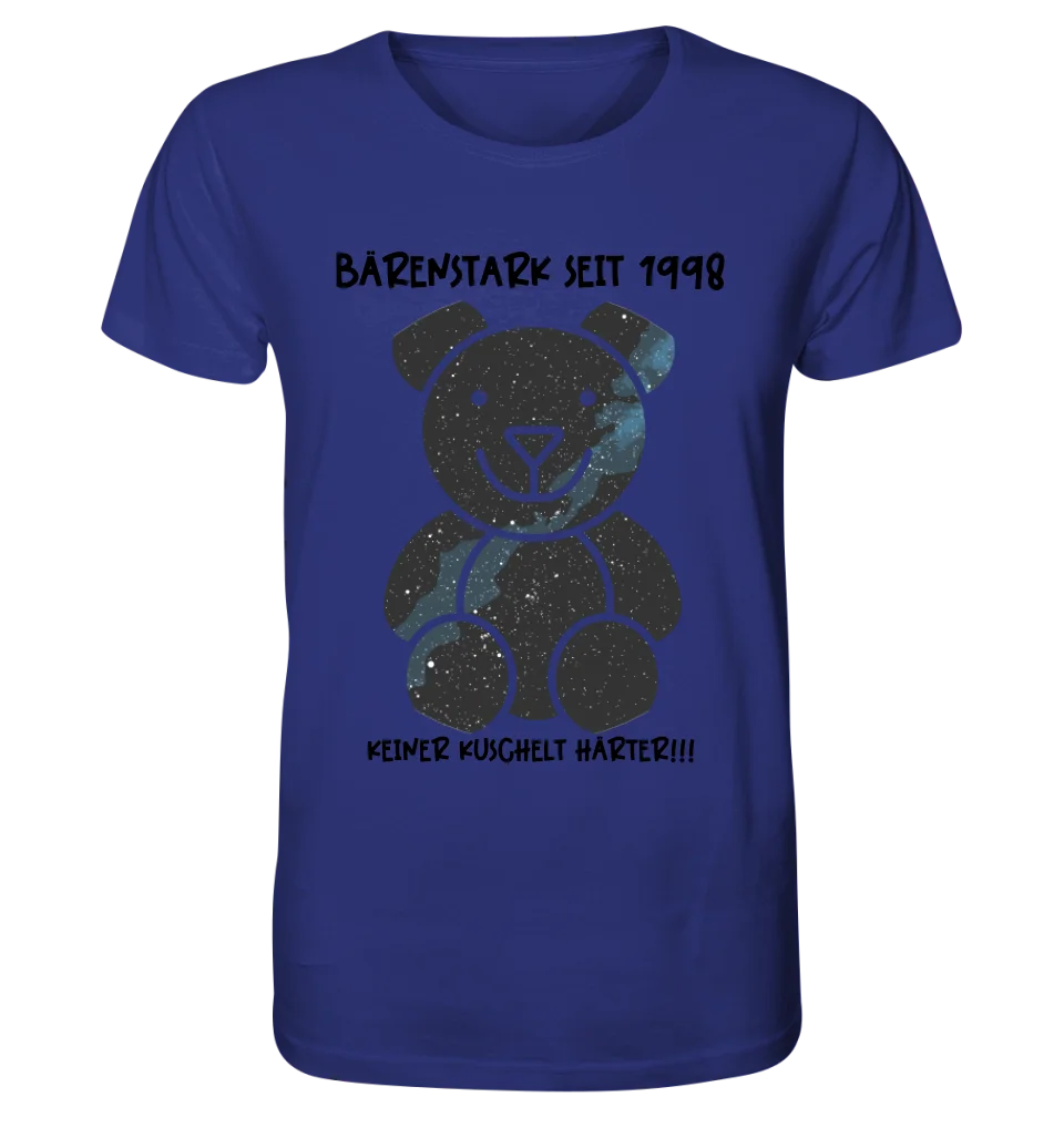 Echte Sternenkarte als Teddybär + Text • Unisex Premium T-Shirt XS-5XL aus Bio-Baumwolle für Damen & Herren • Exklusivdesign • personalisiert