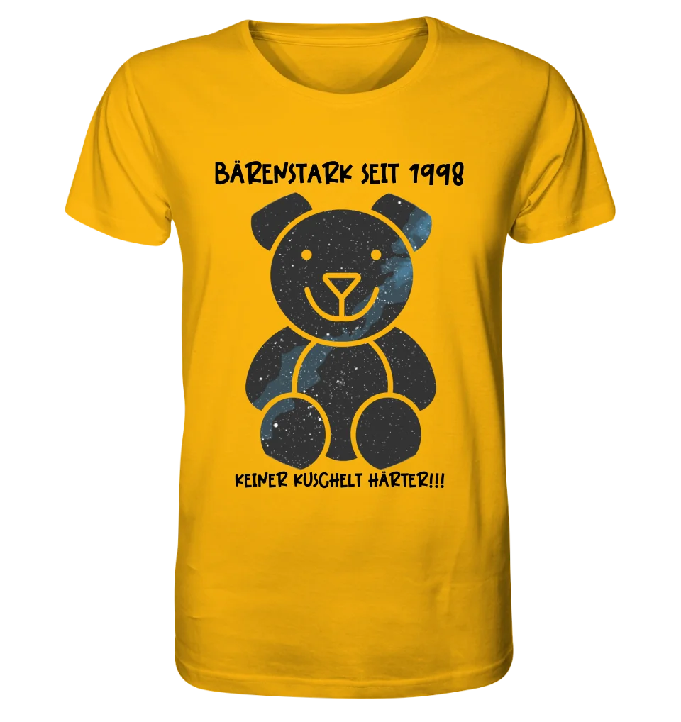 Echte Sternenkarte als Teddybär + Text • Unisex Premium T-Shirt XS-5XL aus Bio-Baumwolle für Damen & Herren • Exklusivdesign • personalisiert