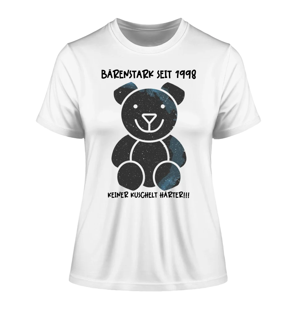 Echte Sternenkarte als Teddybär + Text • Ladies Premium T-Shirt XS-2XL aus Bio-Baumwolle für Damen • Exklusivdesign • personalisiert