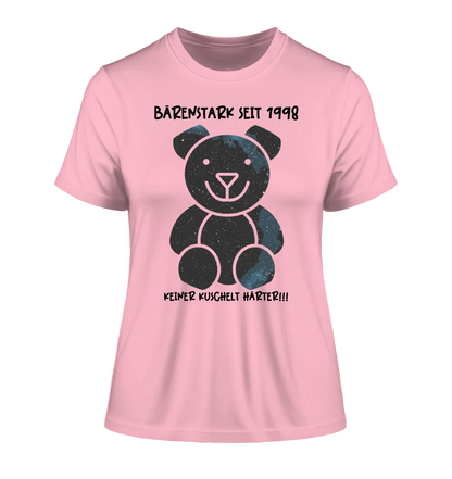 Echte Sternenkarte als Teddybär + Text • Ladies Premium T-Shirt XS-2XL aus Bio-Baumwolle für Damen • Exklusivdesign • personalisiert