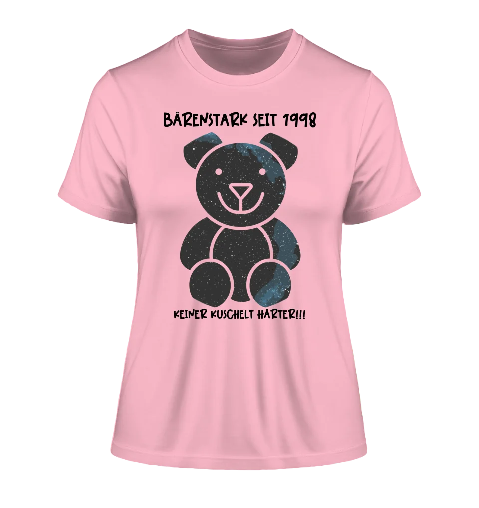 Echte Sternenkarte als Teddybär + Text • Ladies Premium T-Shirt XS-2XL aus Bio-Baumwolle für Damen • Exklusivdesign • personalisiert