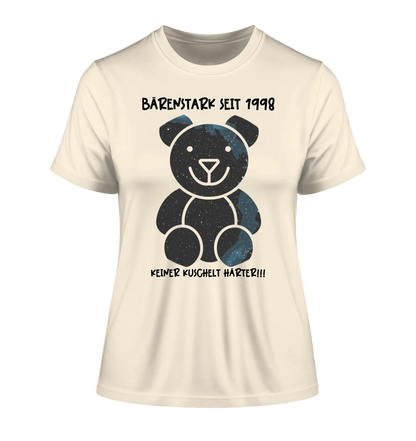 Echte Sternenkarte als Teddybär + Text • Ladies Premium T-Shirt XS-2XL aus Bio-Baumwolle für Damen • Exklusivdesign • personalisiert