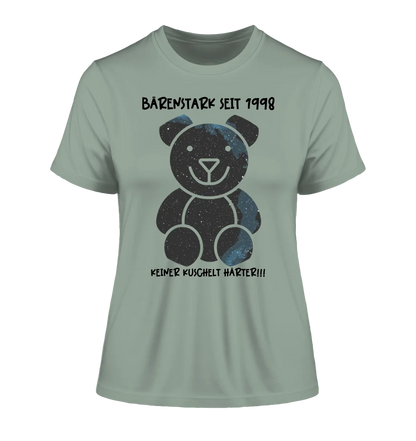 Echte Sternenkarte als Teddybär + Text • Ladies Premium T-Shirt XS-2XL aus Bio-Baumwolle für Damen • Exklusivdesign • personalisiert