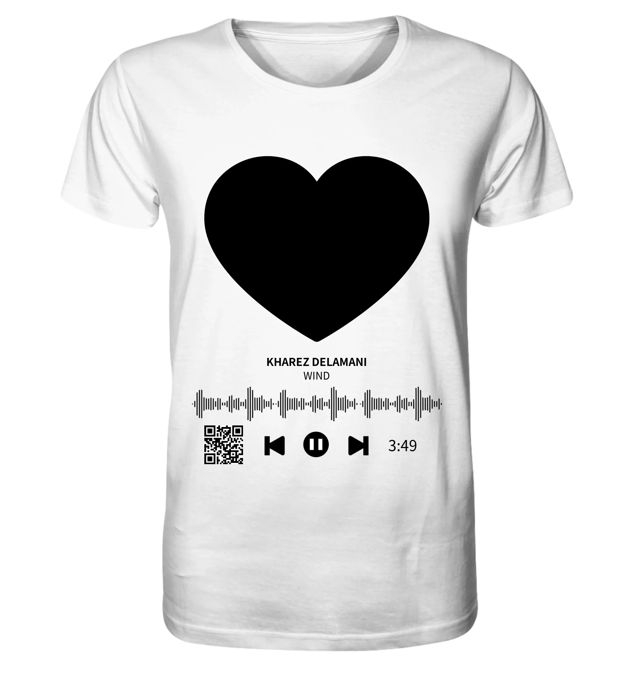 Dein Bild mit Spotify QR Code • Unisex Premium T-Shirt XS-5XL aus Bio-Baumwolle für Damen & Herren • Exklusivdesign • personalisiert