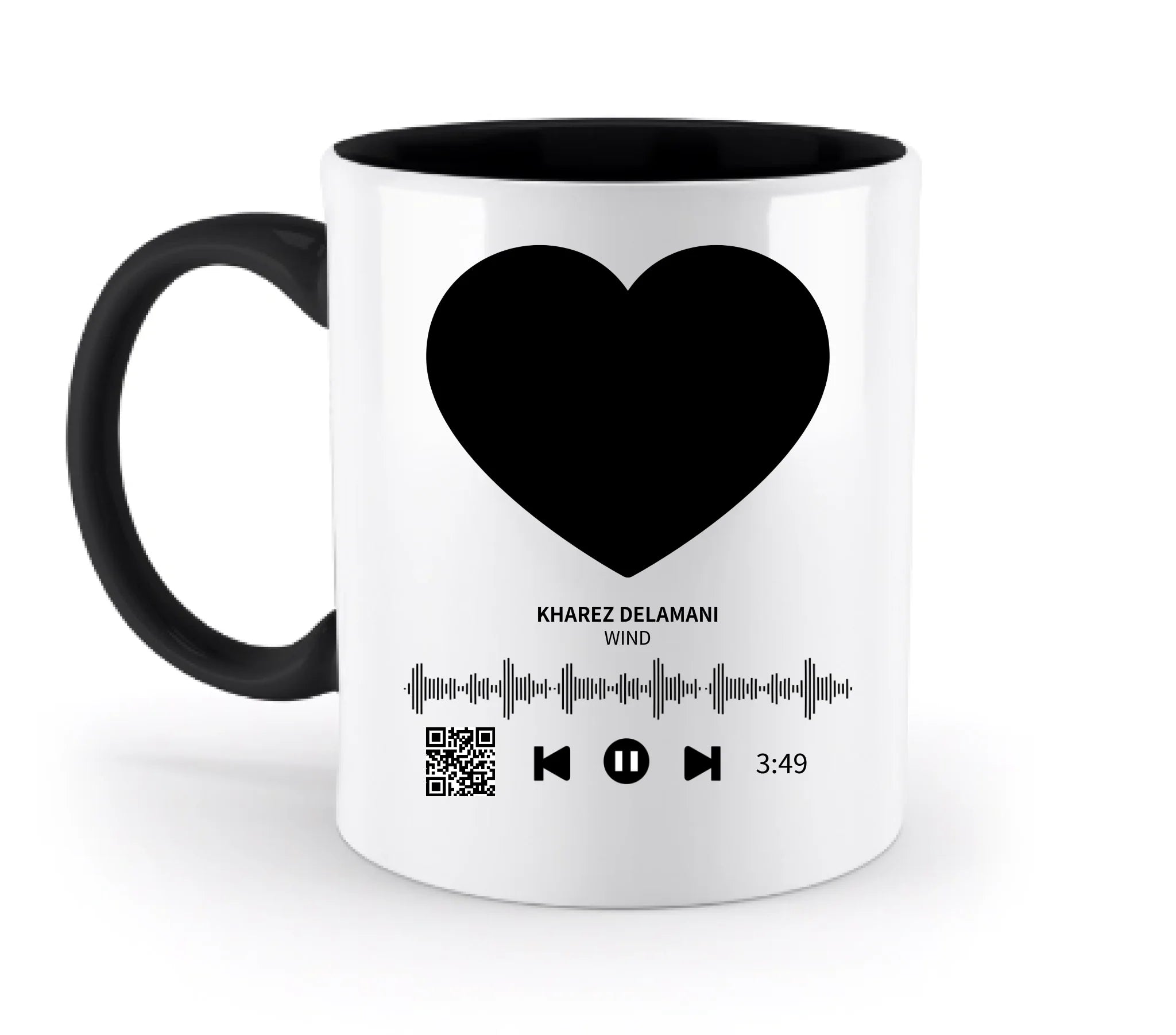 Dein Bild mit Spotify QR Code • zweifarbige Tasse • spülmaschinengeeignet • Exklusivdesign • personalisiert