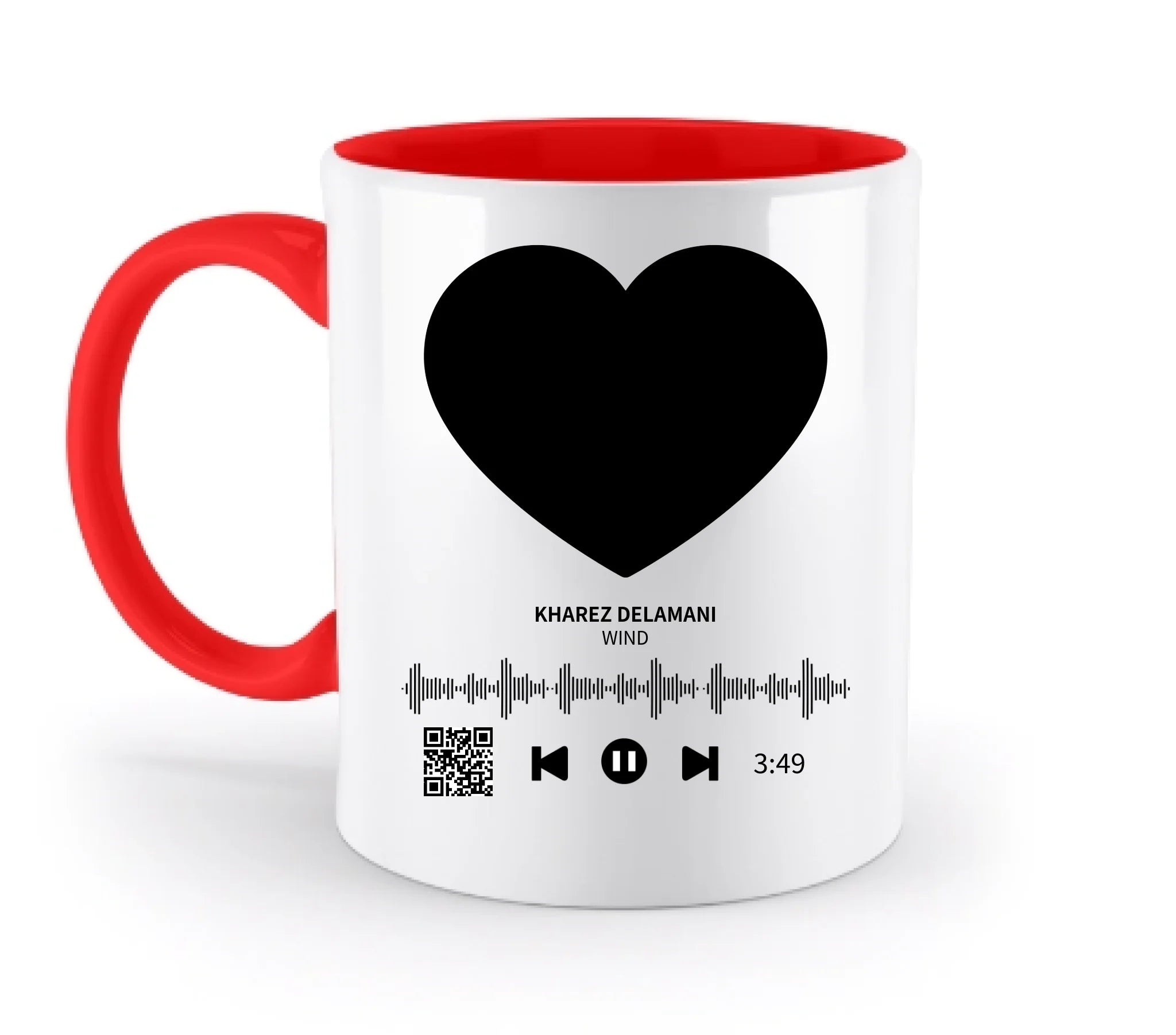 Dein Bild mit Spotify QR Code • zweifarbige Tasse • spülmaschinengeeignet • Exklusivdesign • personalisiert