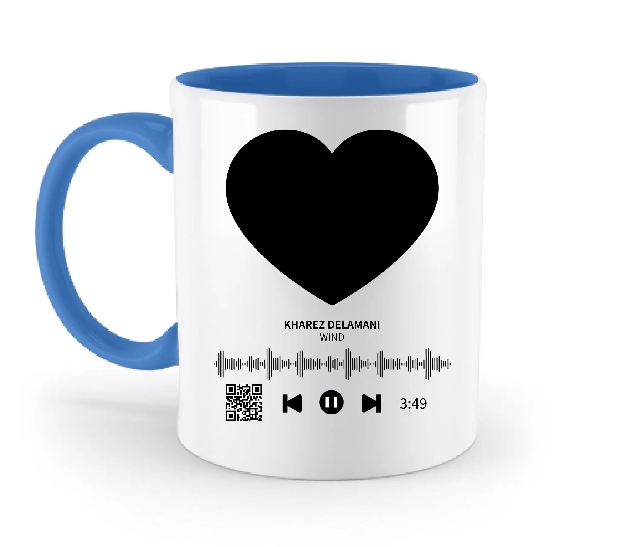 Dein Bild mit Spotify QR Code • zweifarbige Tasse • spülmaschinengeeignet • Exklusivdesign • personalisiert