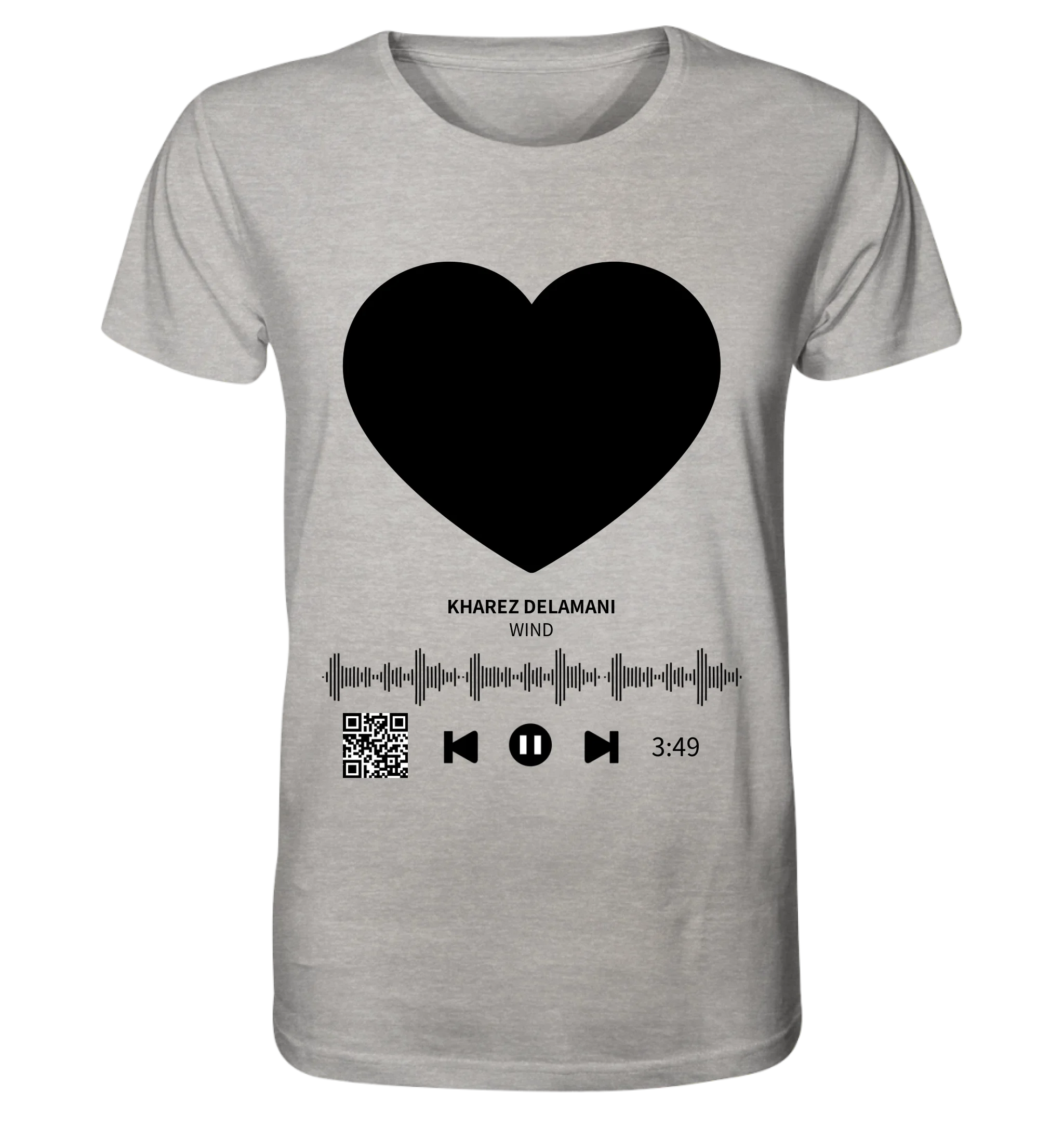 Dein Bild mit Spotify QR Code • Unisex Premium T-Shirt XS-5XL aus Bio-Baumwolle für Damen & Herren • Exklusivdesign • personalisiert