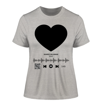 Dein Bild mit Spotify QR Code • Ladies Premium T-Shirt XS-2XL aus Bio-Baumwolle für Damen • Exklusivdesign • personalisiert