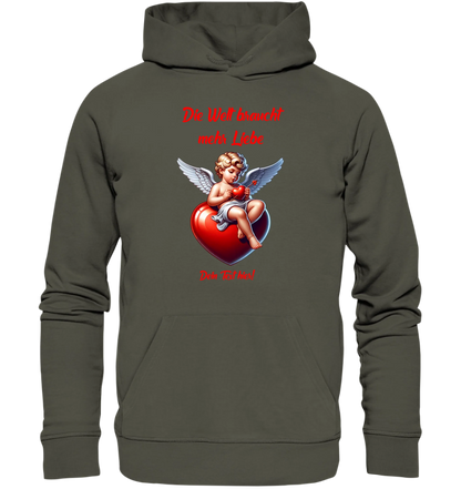 Mehr Liebe • Valentinstag • Unisex Premium Hoodie XS-5XL aus Bio-Baumwolle für Damen & Herren