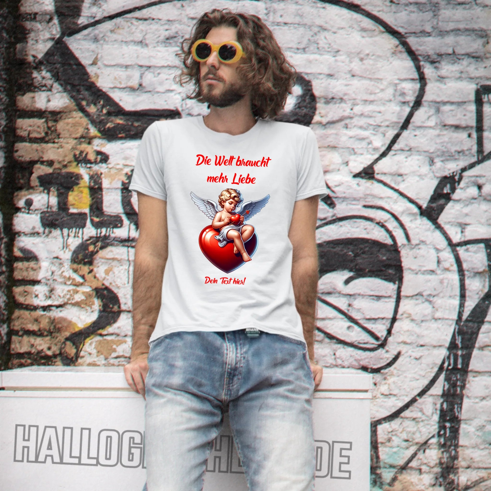 Mehr Liebe • Valentinstag • Unisex Premium T-Shirt XS-5XL aus Bio-Baumwolle für Damen & Herren • Exklusivdesign • personalisiert