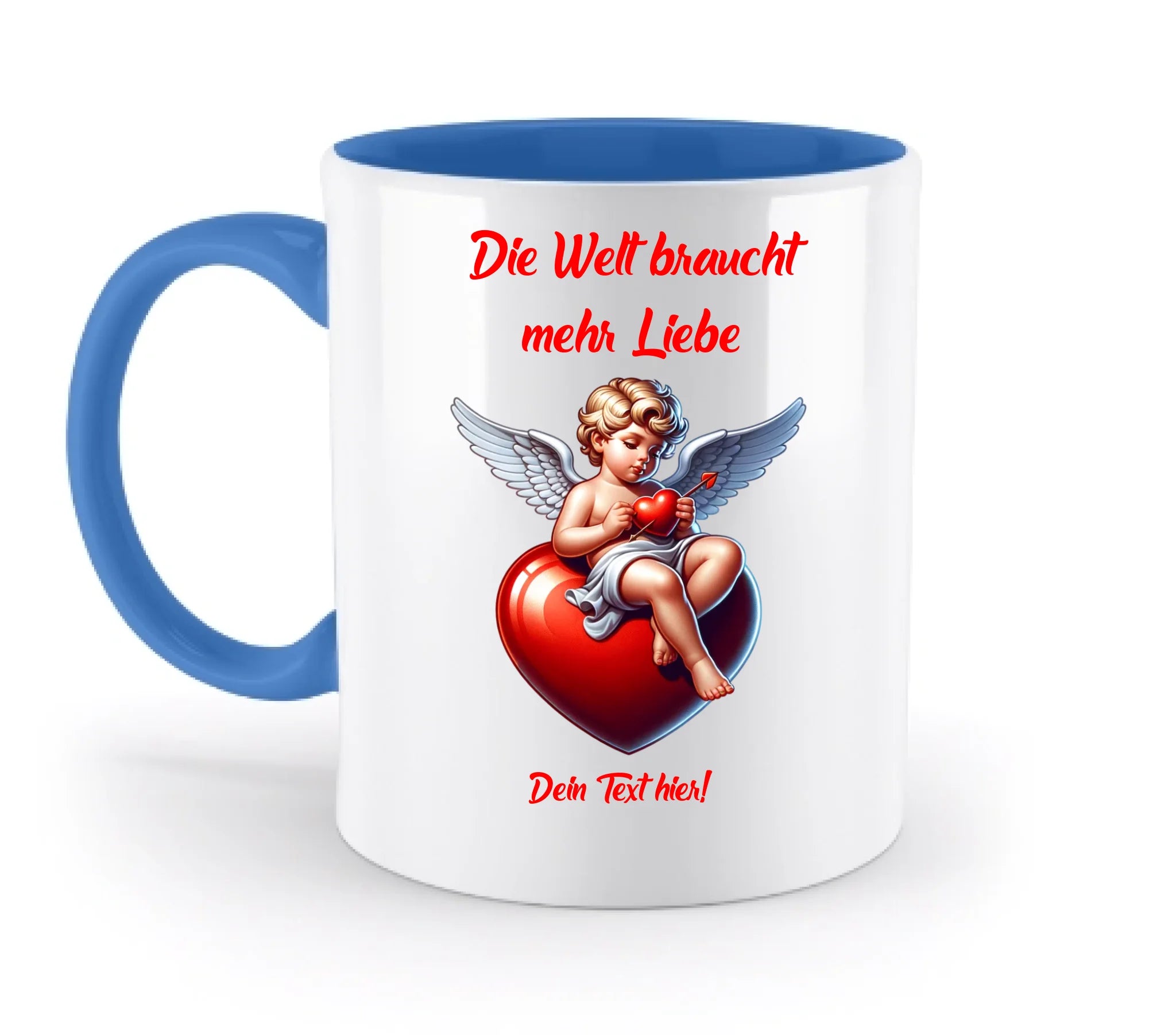 Mehr Liebe • Valentinstag • zweifarbige Tasse • spülmaschinengeeignet • Exklusivdesign • personalisiert