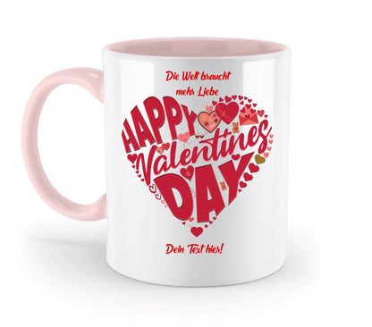 Valentinstag • Herz • zweifarbige Tasse • spülmaschinengeeignet • Exklusivdesign • personalisiert